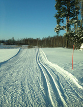 Uskokaa vaan, ladut ovat kunnossa. Jos löydätte itsenne täältä ilman suksia niin kannattaa välittömästi vaihtaa suuntaa!